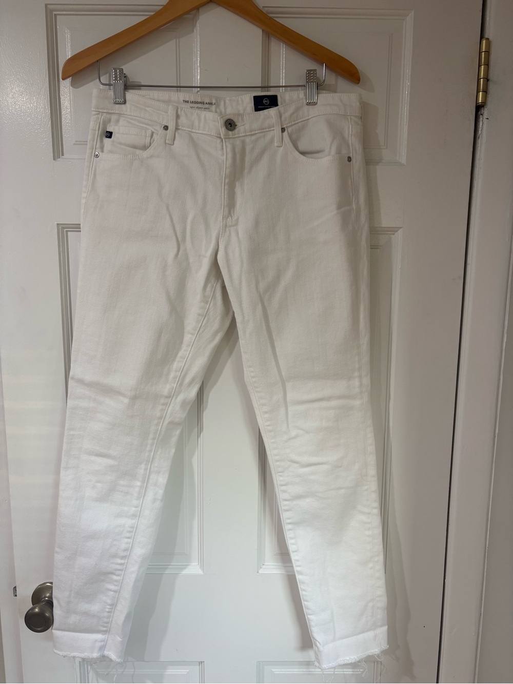 White Women’s Stretch Jeans - Classic Slim Fit